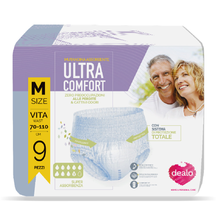 DEALO PANNOLONI INCONTINENZA MUTANDINA ULTRA COMFORT 9 PZ MISURA M