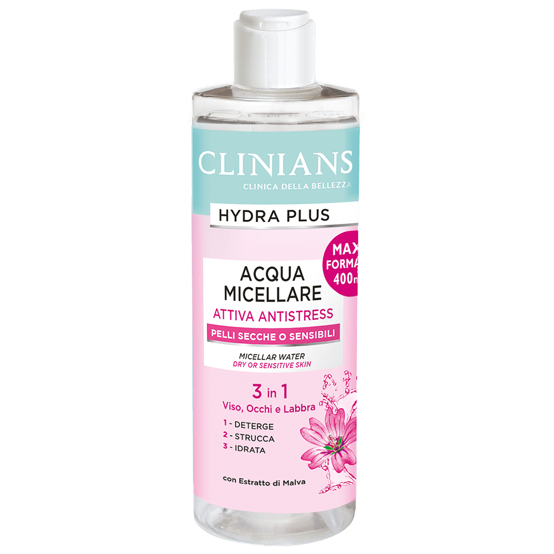 CLINIANS ACQUA MICELLARE HYDRA PLUS 400 ML PELLI SECCE O SENSIBILI