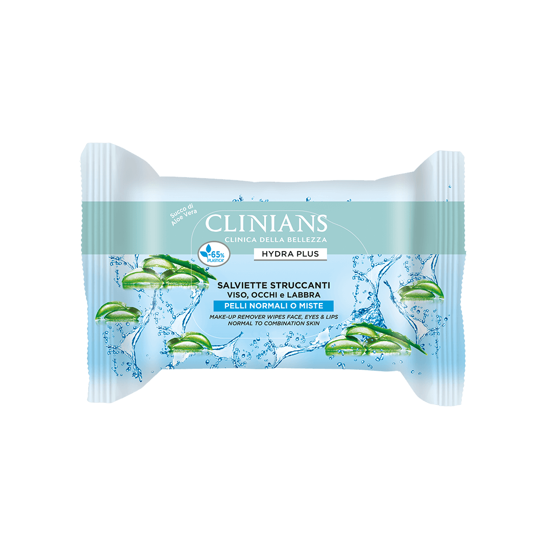 CLINIANS SALVIETTE STRUCCANTI 25 PZ HYDRA PLUS PELLI NORMALI O MISTE