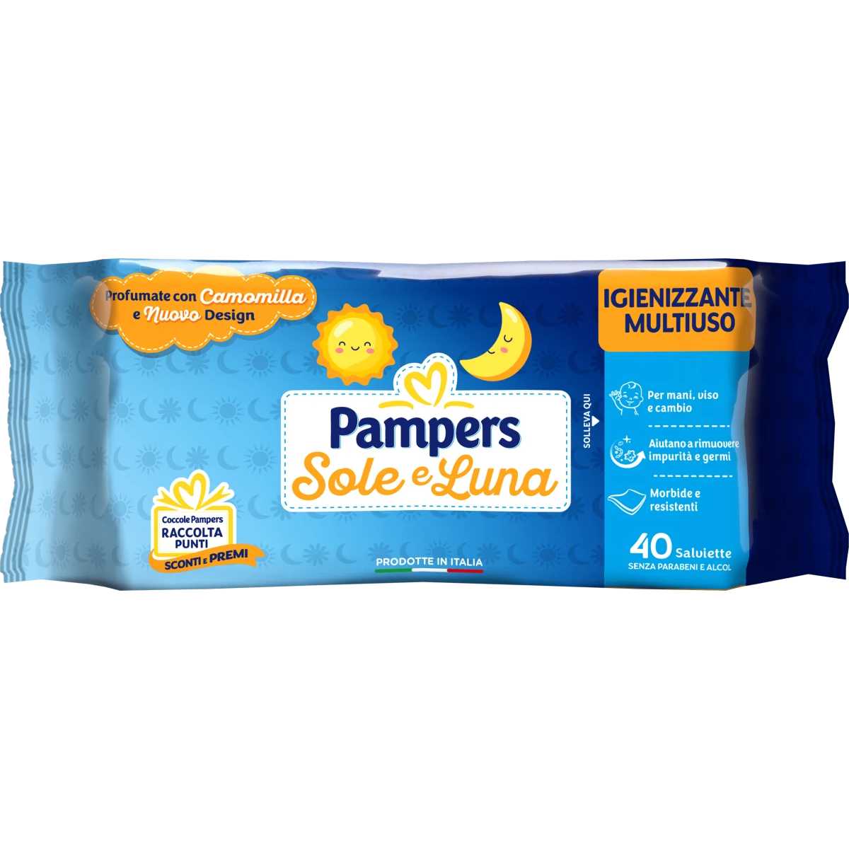 PAMPERS SOLE E LUNA SALVIETTINE BABY 40 PZ