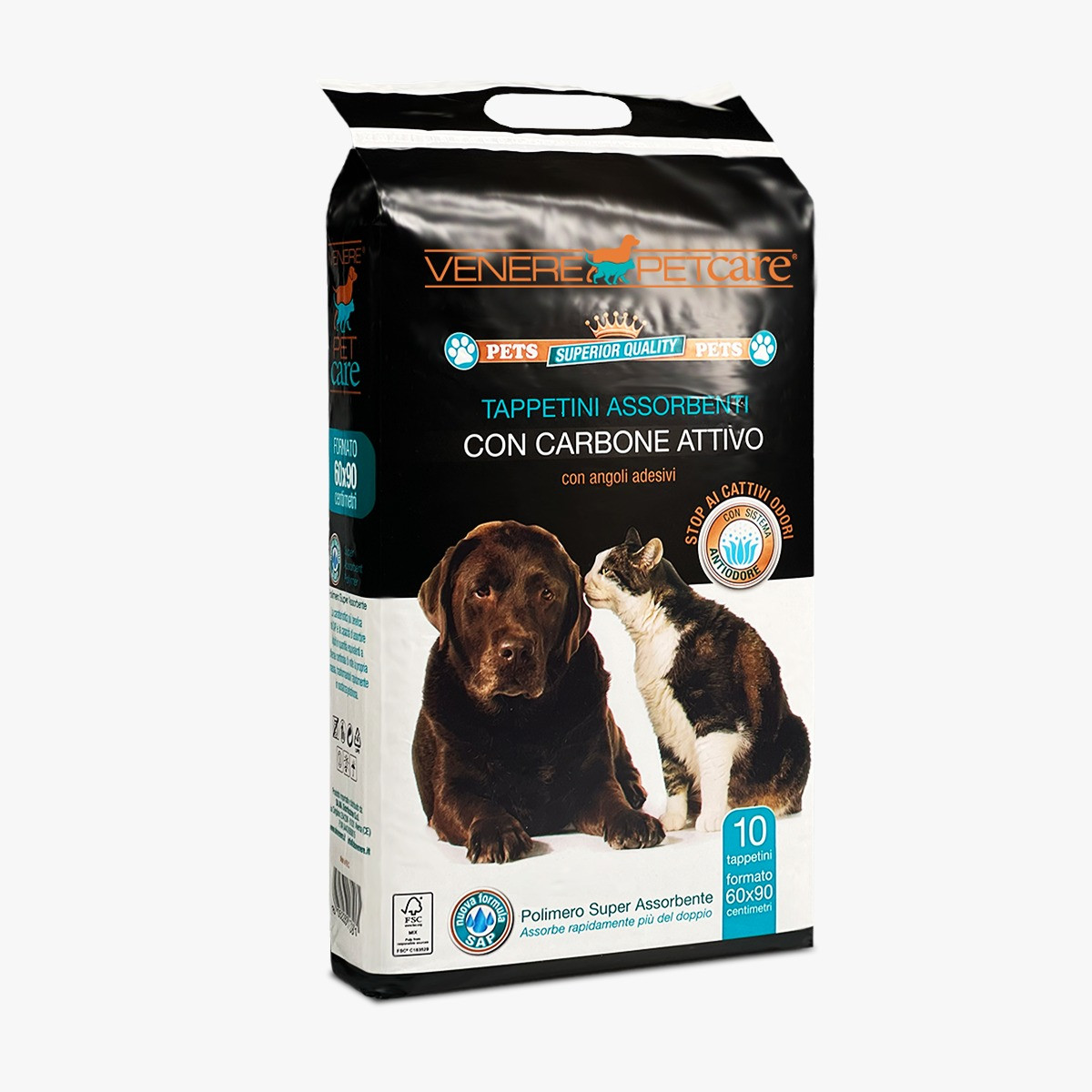 VENERE TAPPETINI ANIMALI 60X90 CARBONI ATTIVI DERMACOTONE 10PZ