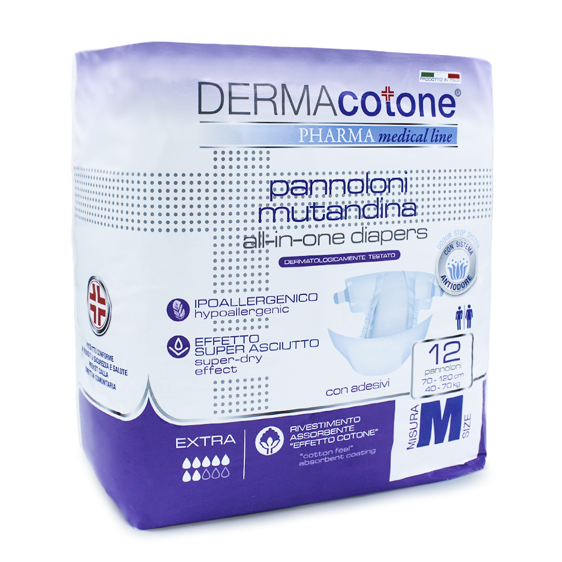 DERMACOTONE PHARMA PANNOLONI MUTANDINA MISURA MEDIUM 12 PZ