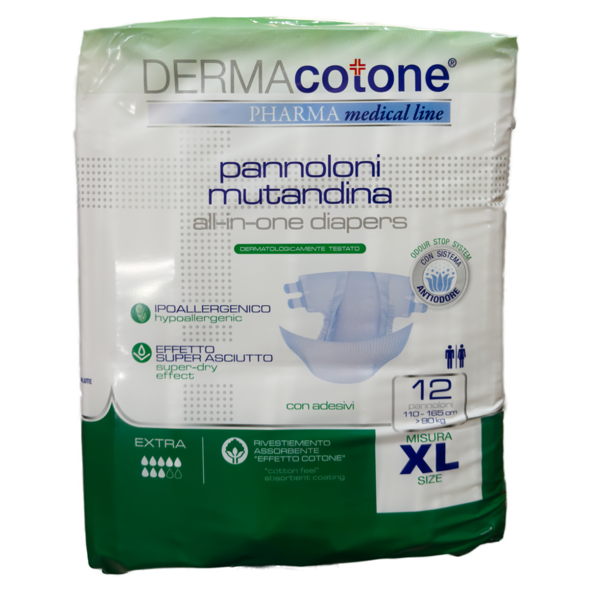 DERMACOTONE PHARMA PANNOLONI MUTANDINA MISURA EXTRA LARGE 12 PZ