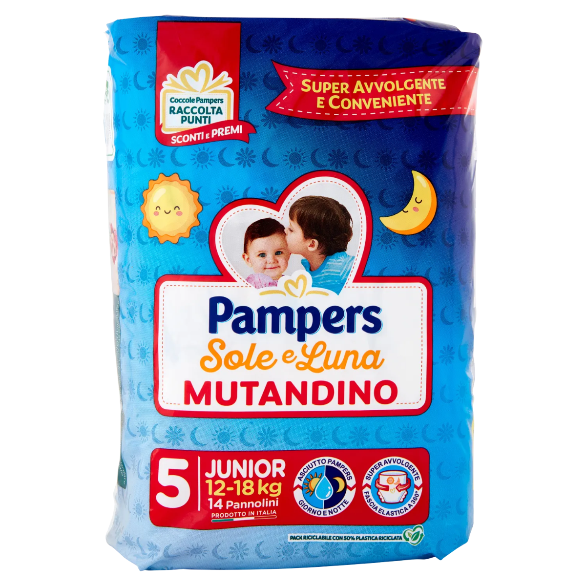 PAMPERS SOLE E LUNA MUTANDINA JUNIOR 14 PZ MISURA 5