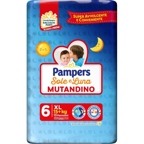 PAMPERS SOLE E LUNA MUTANDINA XL 13 PZ MISURA 6