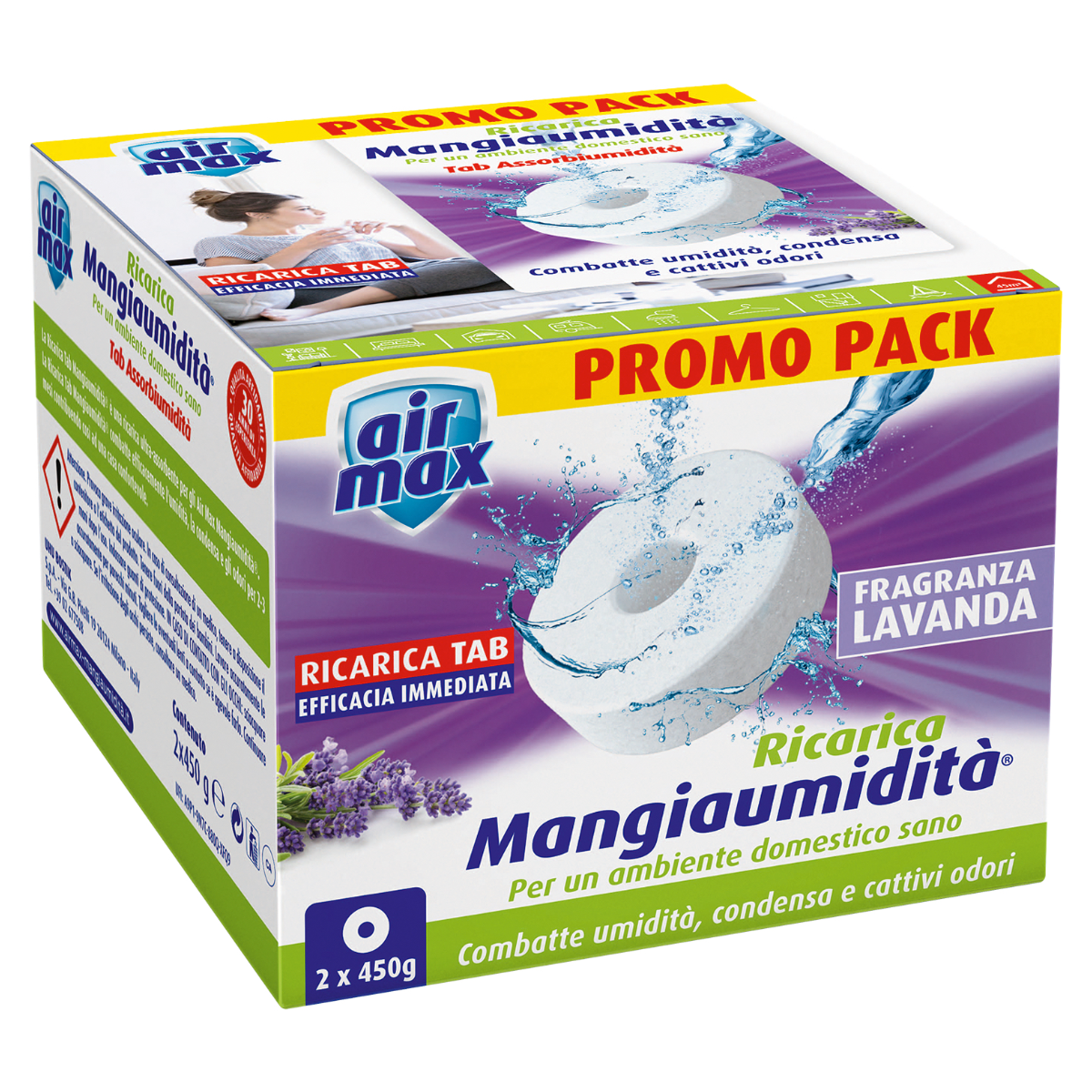 AIR MAX RICARICA TAB MANGIAUMIDITA' LAVANDA 2X450GR