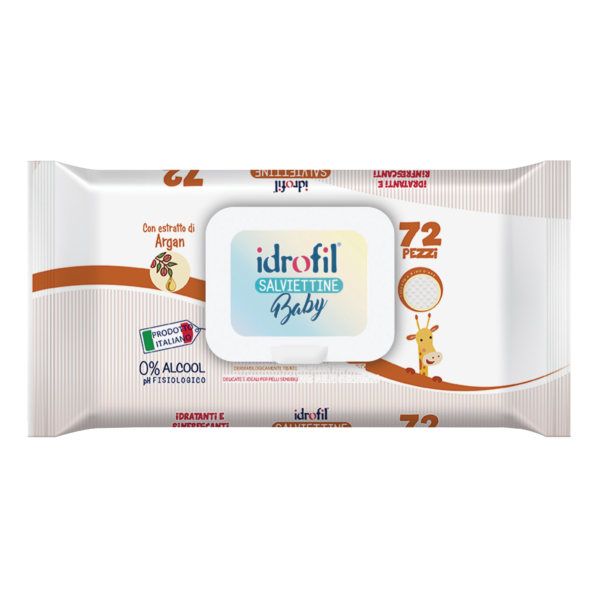 IDROFIL SALVIETTINE BABY 72 PZ UMIDIFICATE POP-UP ARGAN