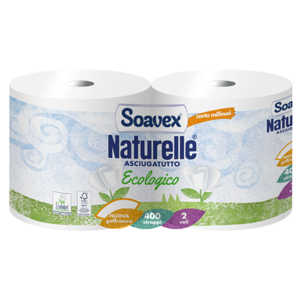 SOAVEX BOBINA NATURELLE 400 STRAPPI 900 Gr. 2 VELI DOPPIO ROTOLO