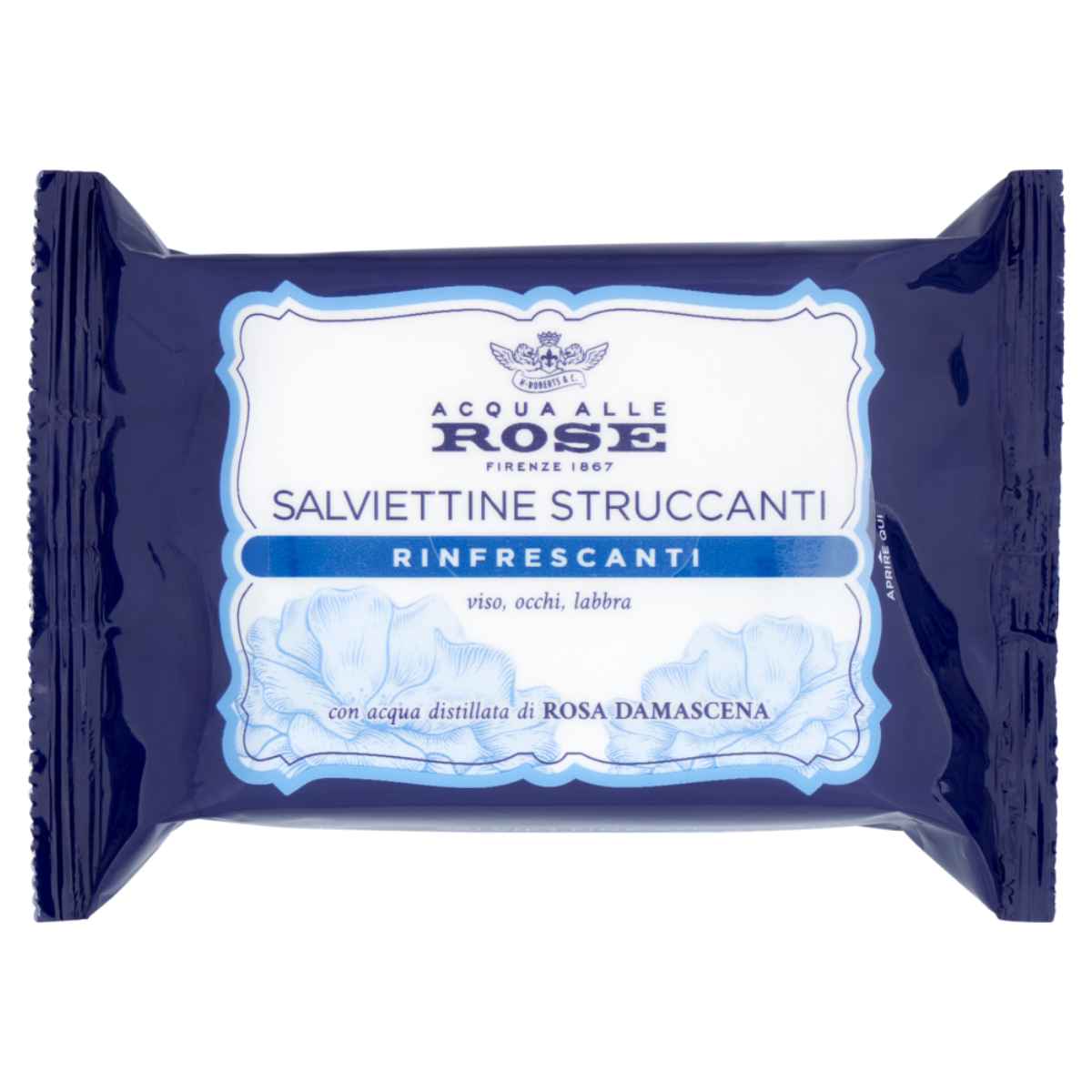 ROBERTS ACQUA DI ROSE SALVIETTE STRUCCANTI 20 PZ RINFRESCANTI