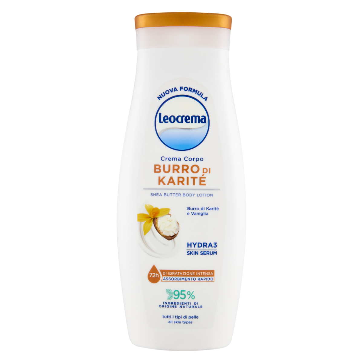 LEOCREMA CREMA CORPO FLUIDA 400 ML NUTRIENTE BURRO DI KARITÈ