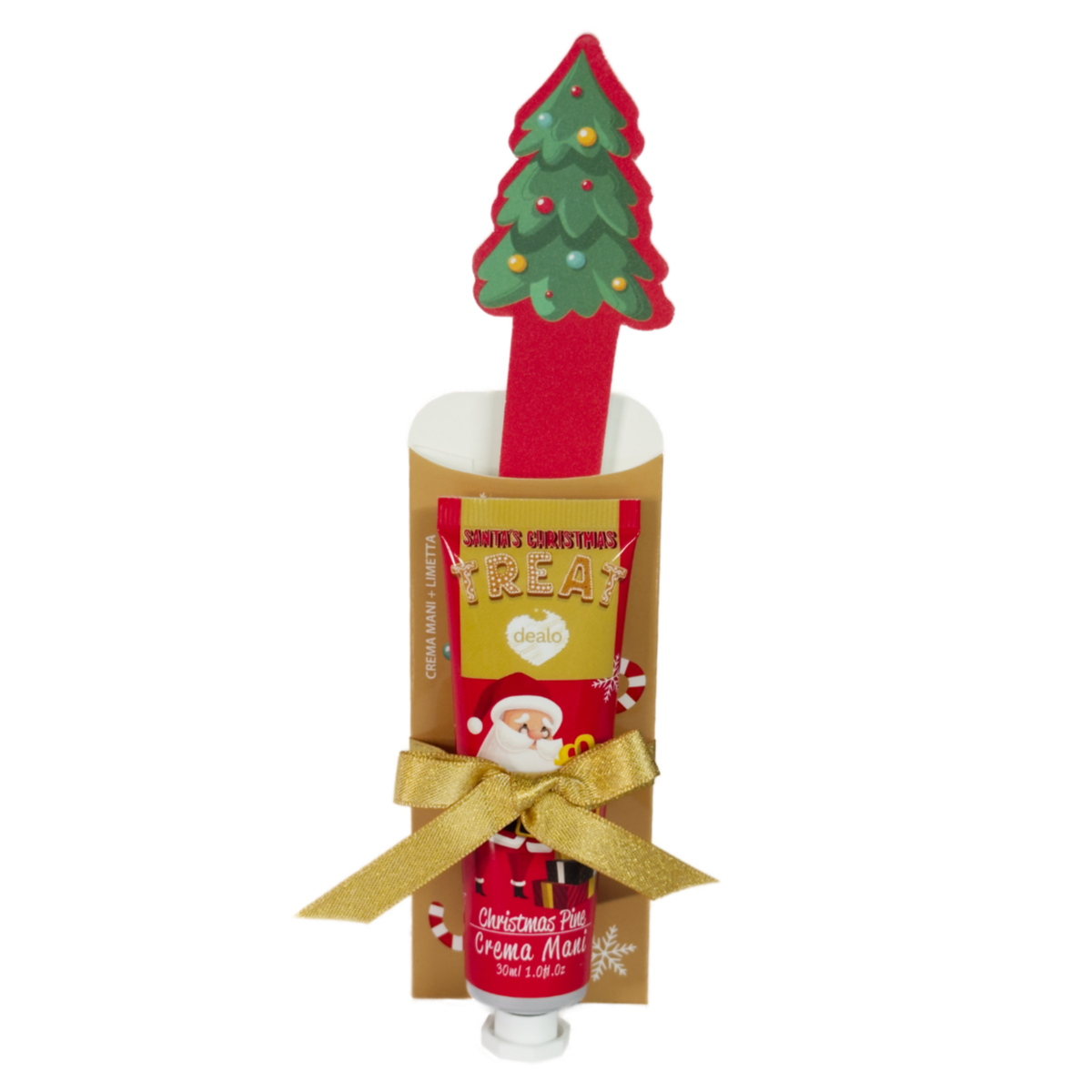 DEALO CONFEZIONE REGALO CREMA MANI 30 ML + LIMA ALBERO DI NATALE