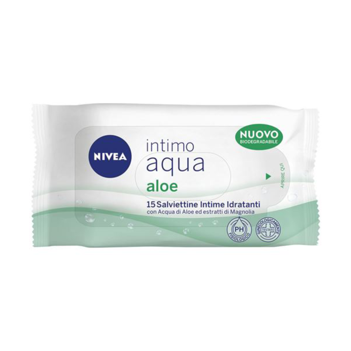 . . . . . . NIVEA SALVIETTE INTIME ACQUA DI ALOE 15 PZ