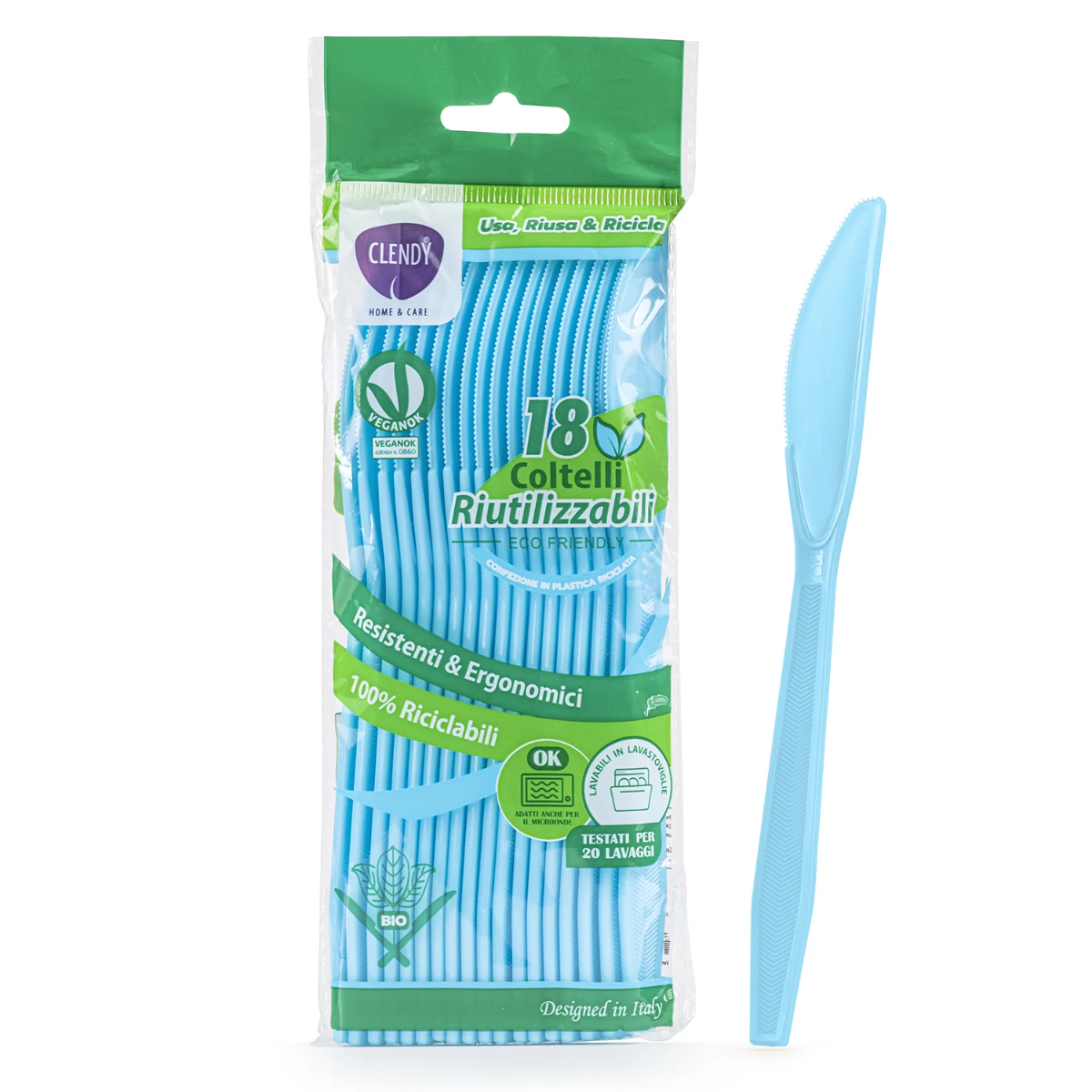CLENDY COLTELLI 18 PZ AZZURRI