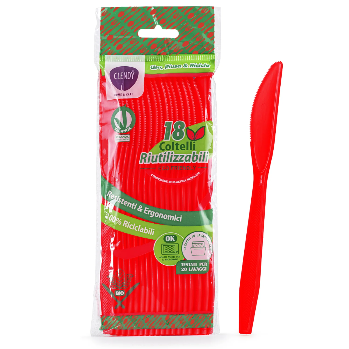 . . CLENDY COLTELLI 18 PZ ROSSI