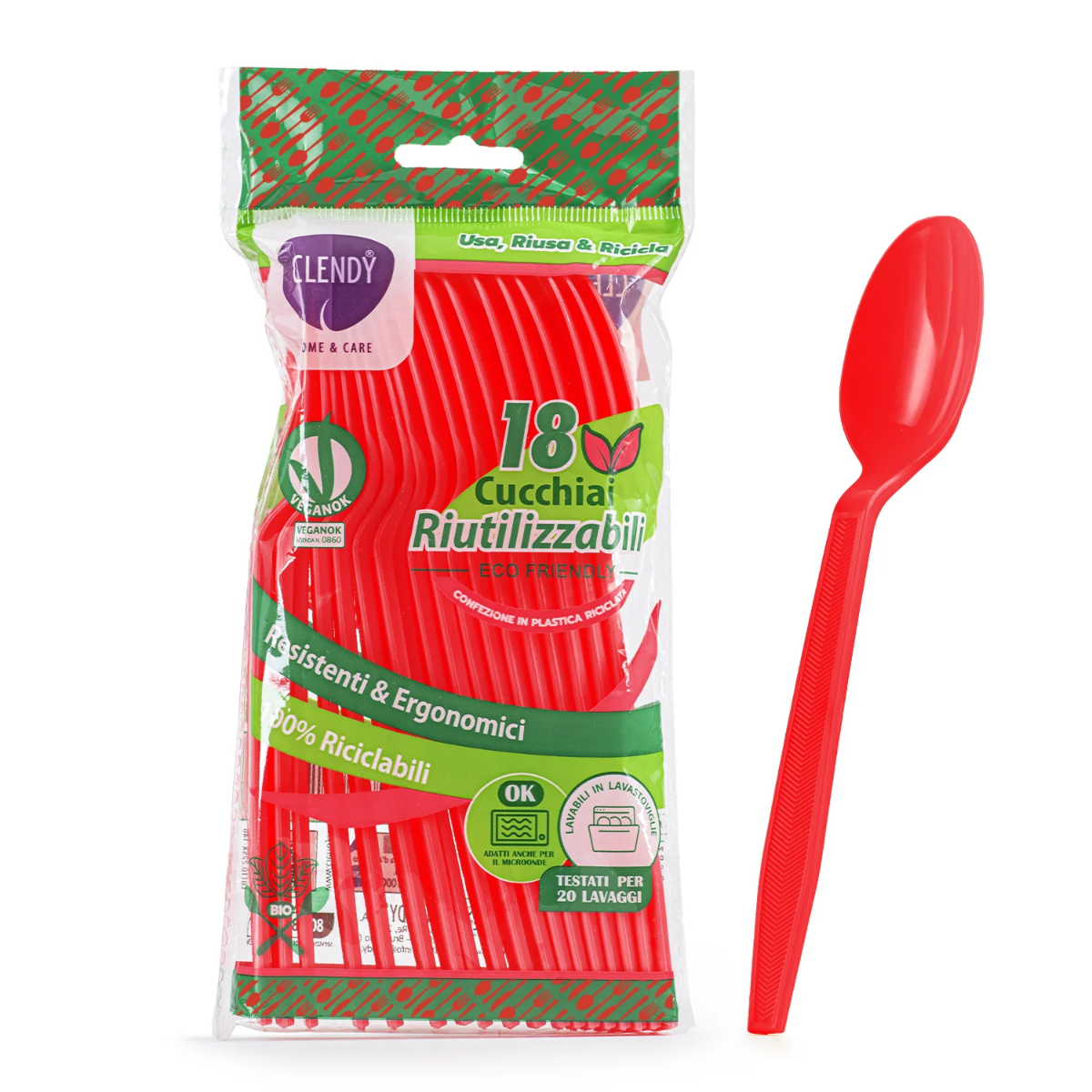 CUCCHIAI 18 PZ ROSSI CLENDY