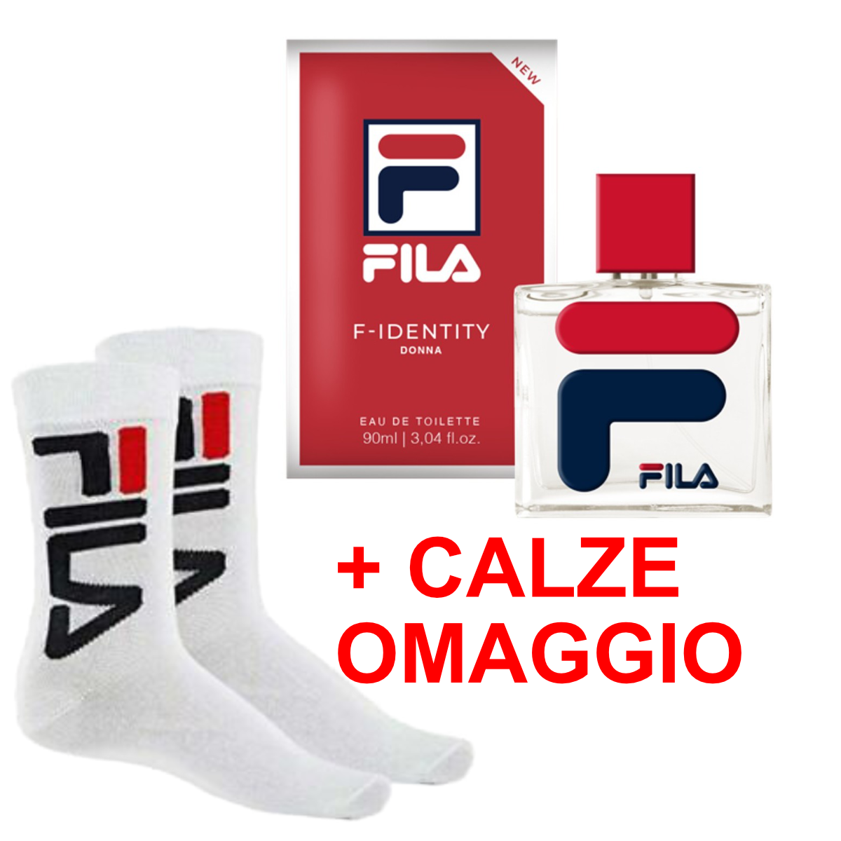 FILA PROFUMO DONNA EDT 90 ML IDENTITY + CALZE OMAGGIO