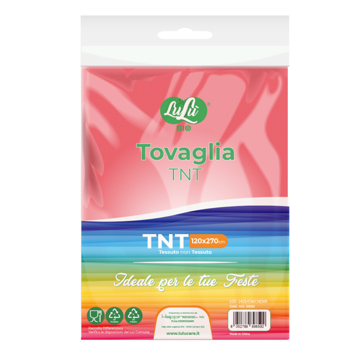 LULU' TOVAGLIA IN TNT 120X270 CM 1PZ ROSSO