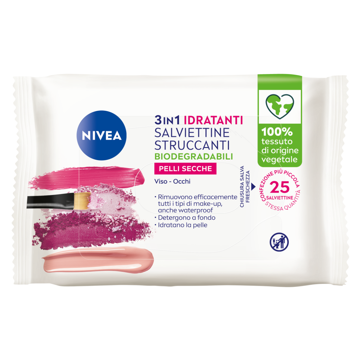 NIVEA SALVIETTINE STRUCCANTI X 25 PELLI SECCHE