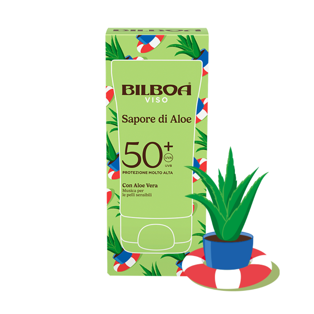 BILBOA CREMA SOLARE SAPORE DI ALOE VISO SPF 50