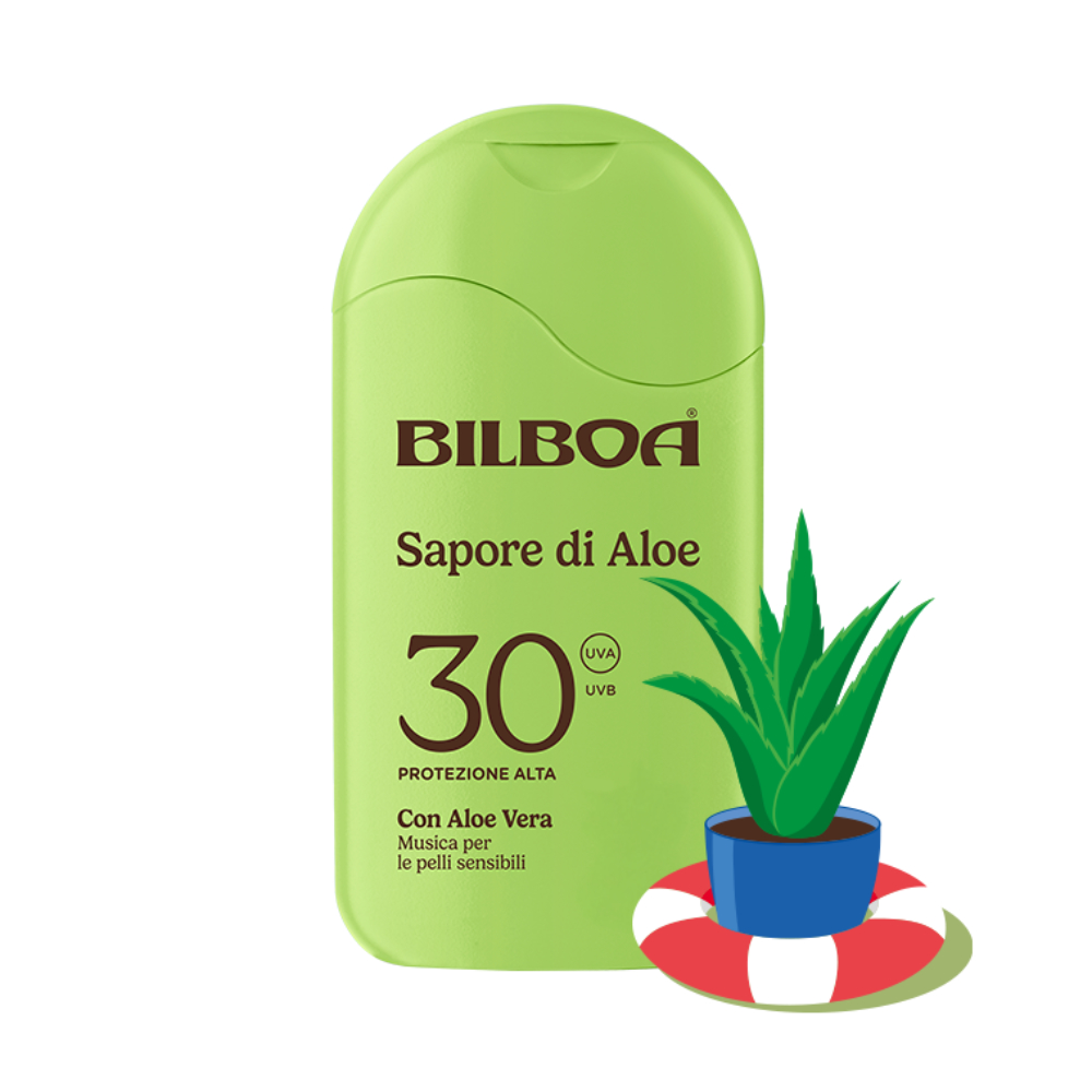 BILBOA CREMA SOLARE SAPORE DI ALOE LATTE 200 ML SPF 30