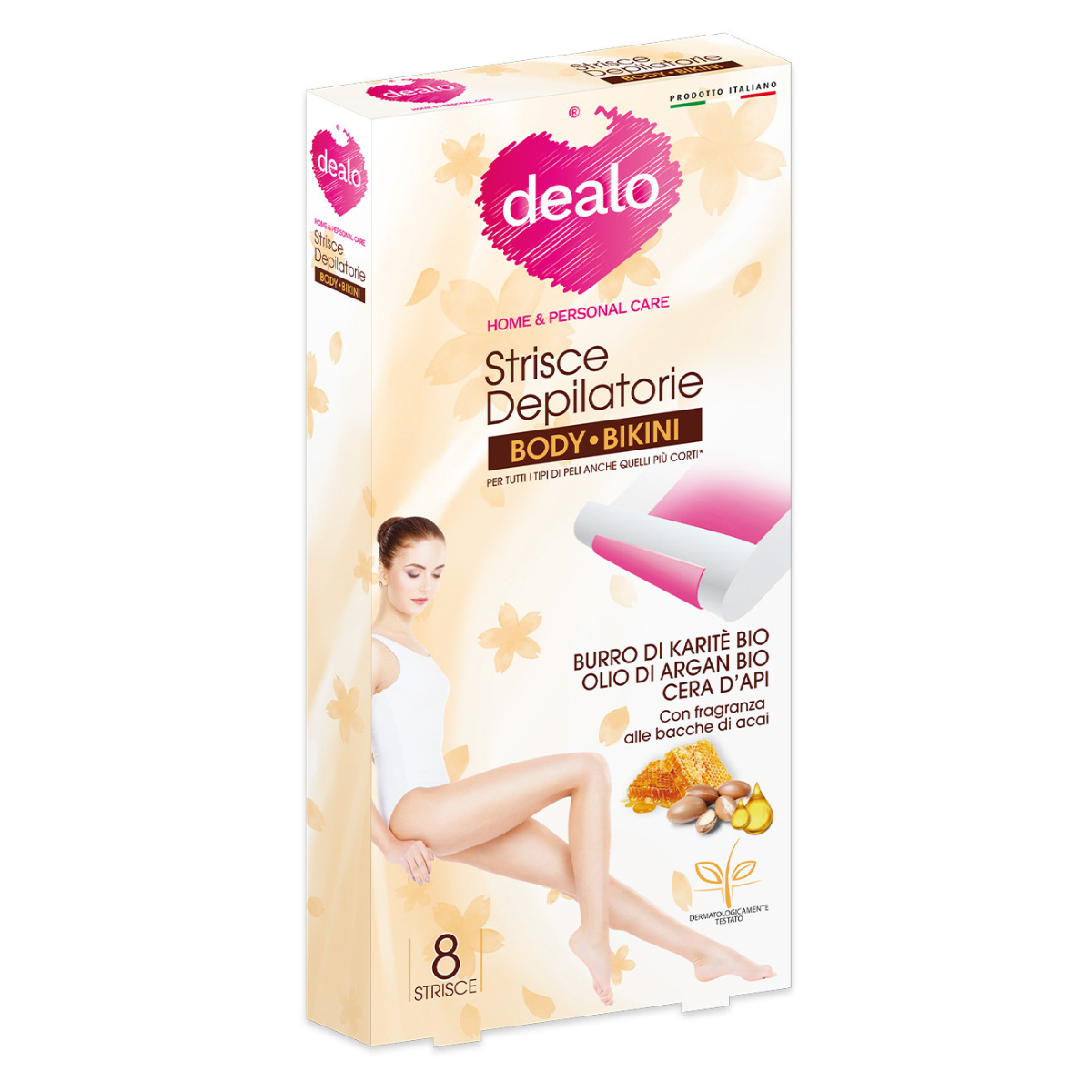 DEALO STRISCE DEPILAZIONE BODY E BIKINI 8 PZ ARGAN