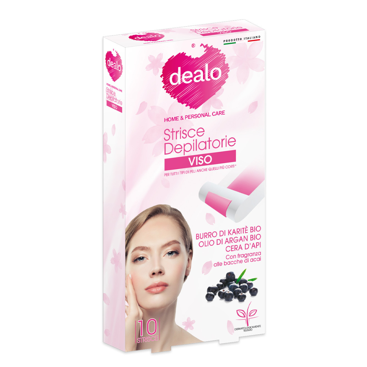 DEALO STRISCE DEPILAZIONE VISO 10 PZ BACCHE DI ACAI