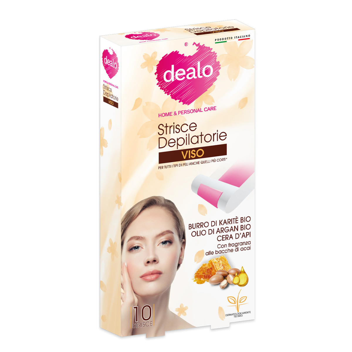 DEALO STRISCE DEPILAZIONE VISO 10 PZ ARGAN