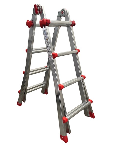 Scala telesco. acciaio 4+4 new red 3.90m Portata 100kg  10041850