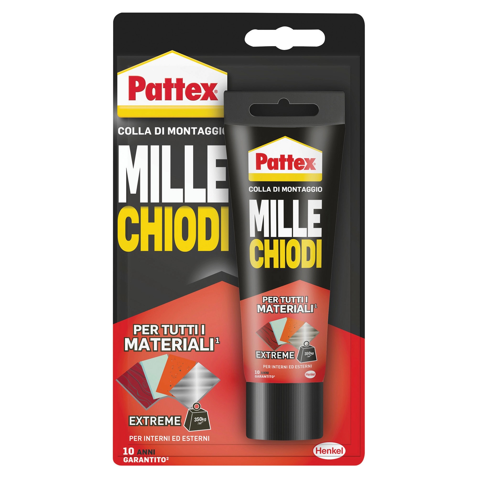 Adesivo sigillante pattex millechiodi extreme 142 g incolla e sigilla tutti i materiali