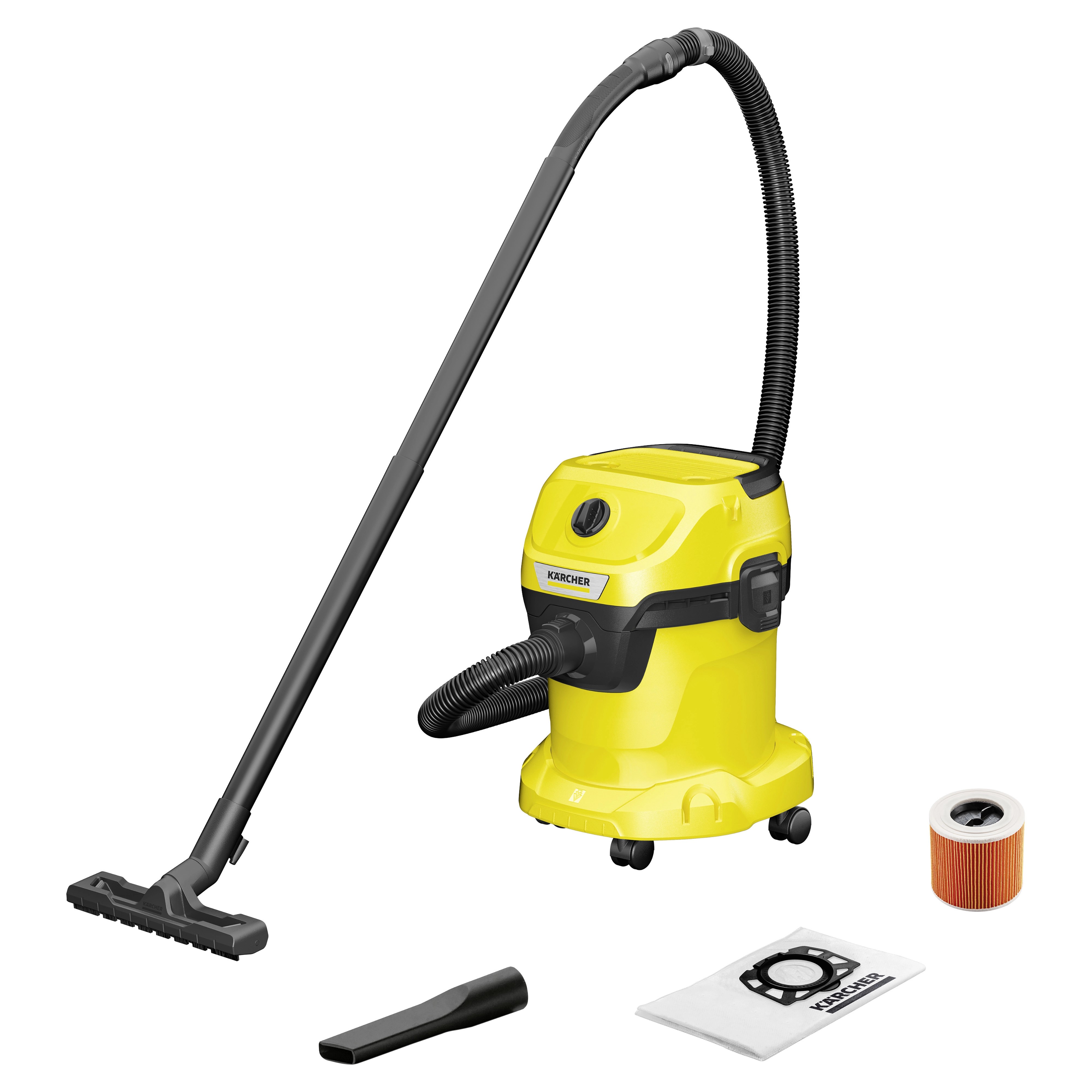 Bidone aspiratutto 15 l karcher wd 3 v- 15/40/20 1000 w potenza aspirata 180 aw