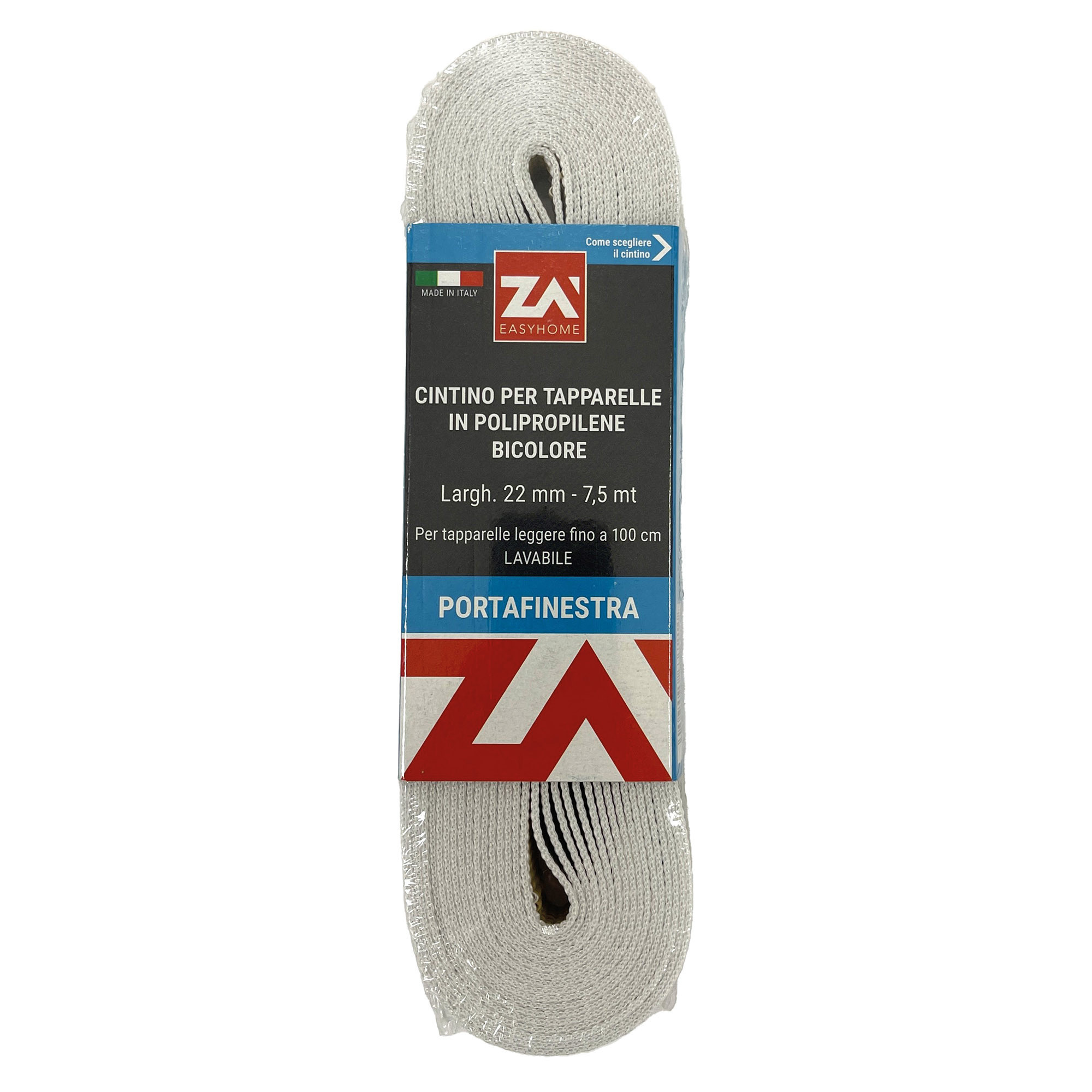 Cintino per tapparella 15 g 22 mm 7,5 m portafinestra polipropilene grigio/avana