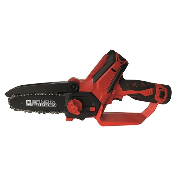Mini motosega a batteria sandrigarden 12v sg-tr 20 2 batterie litio 2 ah in valigetta