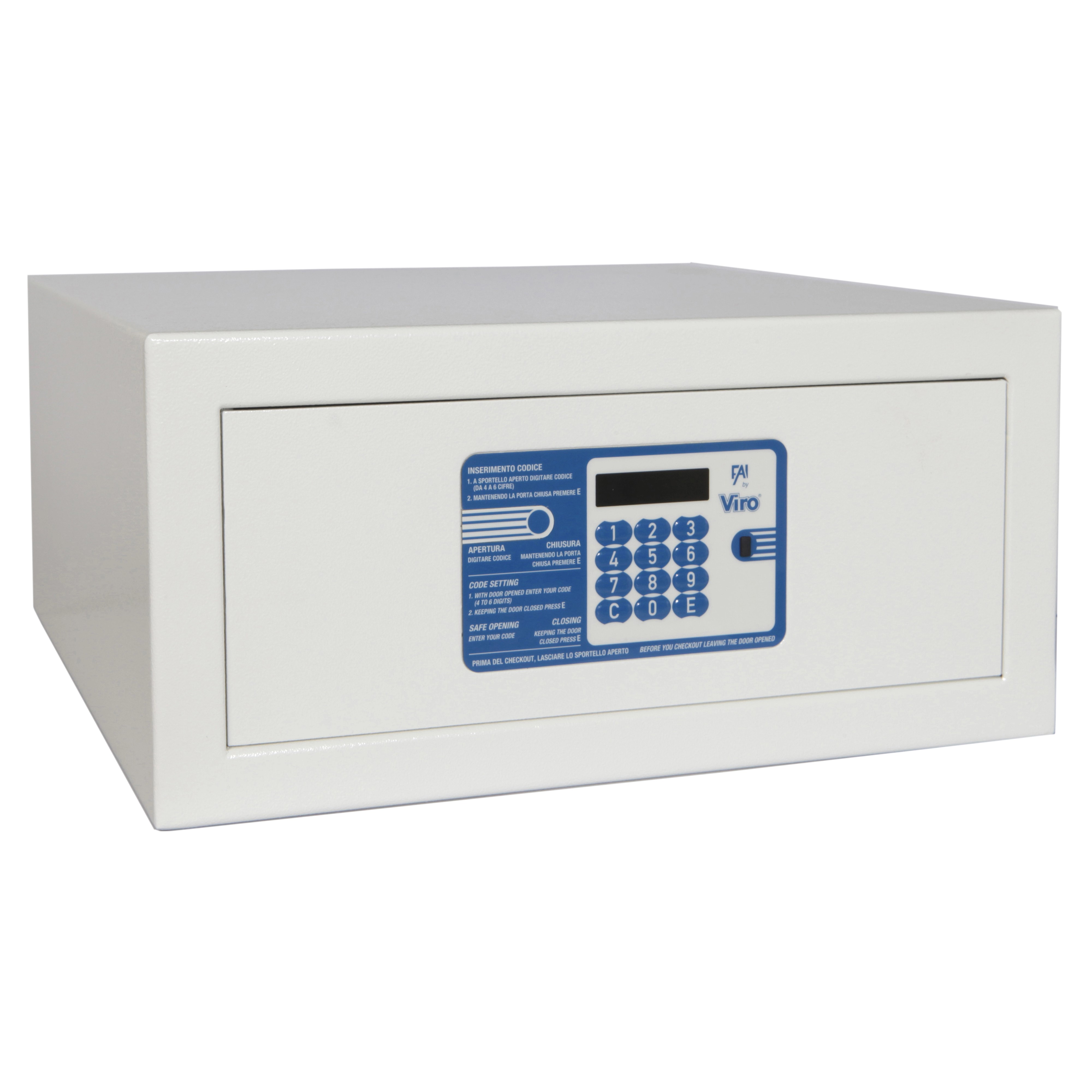 Cassaforte mobile a codice master/chiave con display 430x195x370 mm (lxhxp) acciaio verniciato